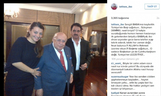 Dikkat çeken benzetme : İbrahim Tatlıses'in Demirel mesajı!