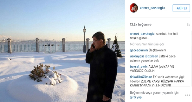 Davutoğlu'ndan sosyal medyada İstanbul paylaşımı!