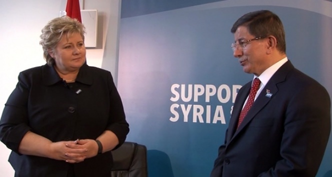 Davutoğlu, Norveç Başbakanı ile görüştü
