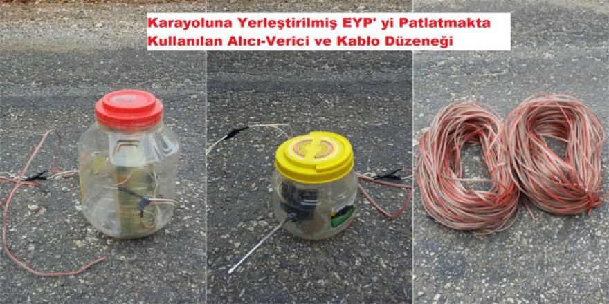 Diyarbakır’da yol kenarına tuzaklanmış EYP ele geçirildi